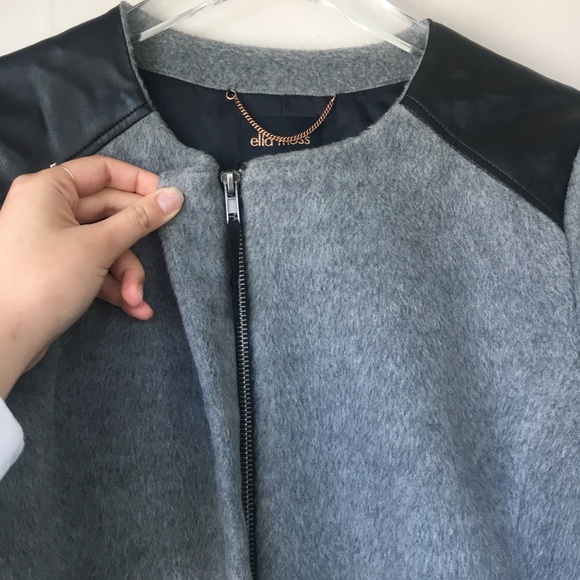 ELLA MOSS Gray and Black Textured Boucle Jacket S - Picture 3 of 8